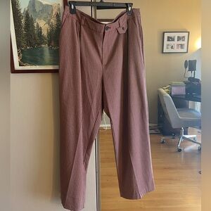 a new day Red Plaid Wide-Leg Trousers